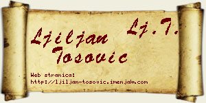 Ljiljan Tošović vizit kartica